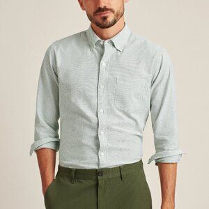 Bonobos Green Stripe Slim Long Sleeve Stretch Oxford Shirt